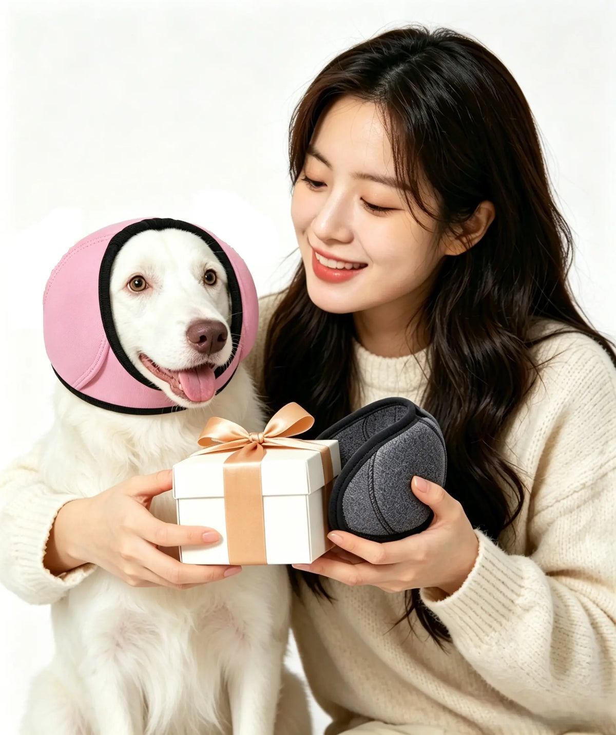 Noise-Canceling Ear Wrap for Dogs - Comfortable Calming Hoodie for Fireworks, Thunder, and Vacuum Noise Protection, Adjustable for Grooming, Bathing, and Swimming - Ideal Gift for Your Dog