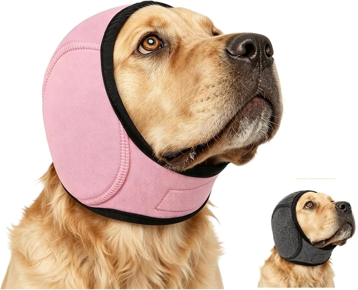 Noise-Canceling Ear Wrap for Dogs - Comfortable Calming Hoodie for Fireworks, Thunder, and Vacuum Noise Protection, Adjustable for Grooming, Bathing, and Swimming - Ideal Gift for Your Dog