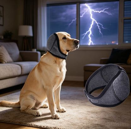 Noise-Canceling Ear Wrap for Dogs - Comfortable Calming Hoodie for Fireworks, Thunder, and Vacuum Noise Protection, Adjustable for Grooming, Bathing, and Swimming - Ideal Gift for Your Dog