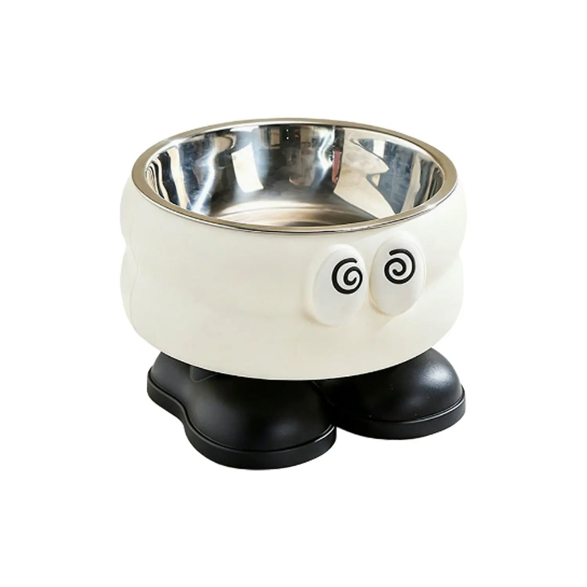 Elevated Pet Bowl with Detachable Stainless Steel Feeding Dish and Neck Protector, Ideal for Dogs and Cats